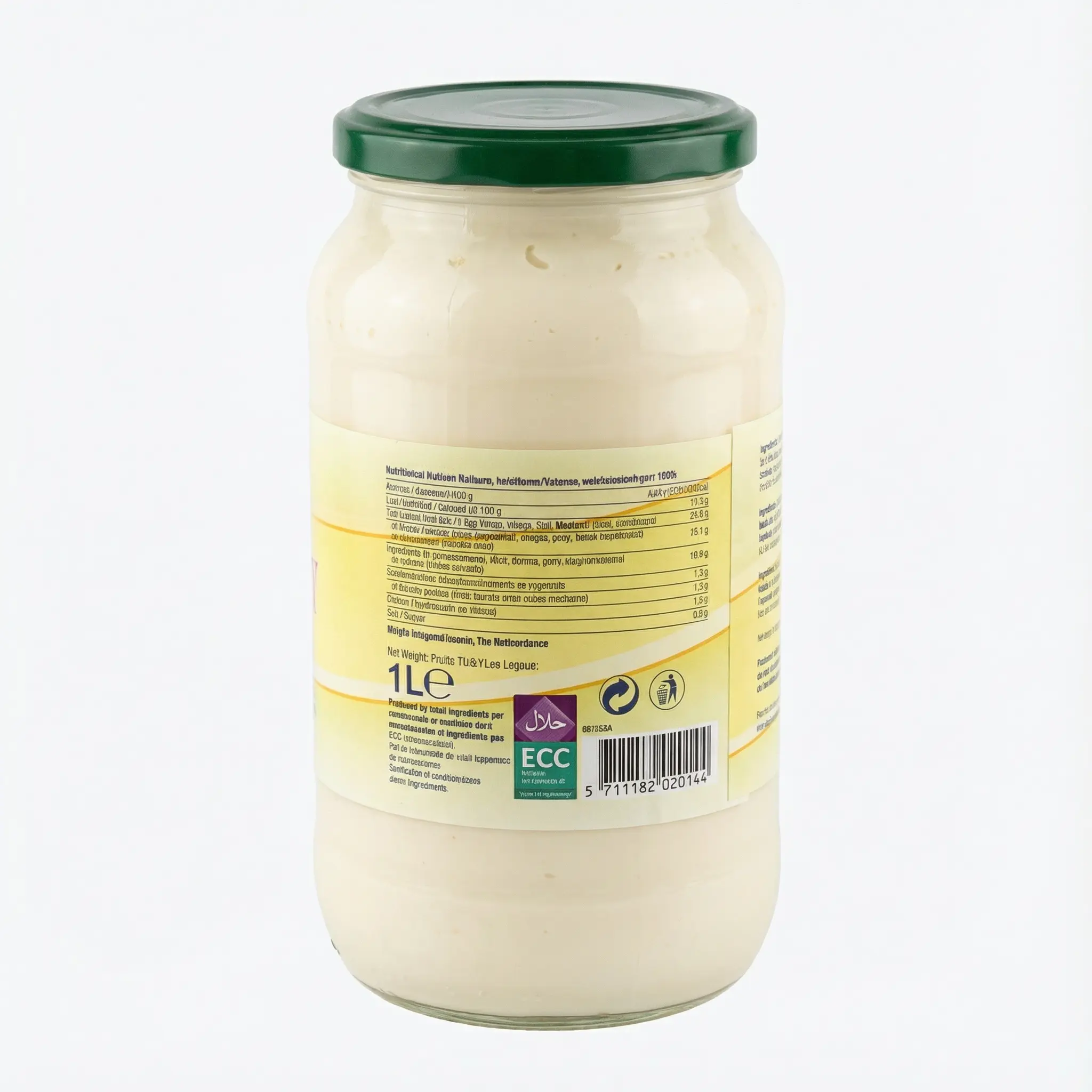 valeurs nutritionnelles mayonnaise Armanti bocal 1 kg